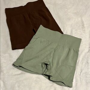 Women's Brown and Green Shorts